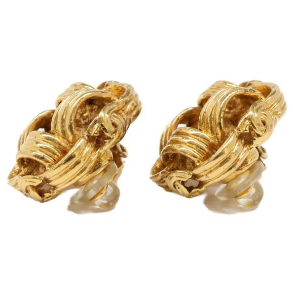 Chanel Cc Logo Clip-On Earrings Gold- #243961C56B - Picture 2 of 8